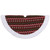 20" Red and Green Lodge Knitted Mini Christmas Tree Skirt with High Pile Fleece Trim - IMAGE 1