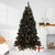 Pre-Lit LED Black Crystal Pine with Gold Glitter Artificial Christmas Tree - 7.5 ft Clear Lights - IMAGE 1