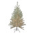 4.5' Soft Metallic Champagne Artificial Tinsel Christmas Tree - Clear Lights - IMAGE 2
