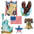 72 Counts Red and Blue Patriotic Printed Cutouts 18” - IMAGE 1