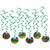 Set of 72 Green and Red Farm Tractor Party Whirls 28.5” - IMAGE 1