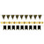 Pack of 12 Black and Gold Foil Mini Streamer Kit 18’ - IMAGE 1