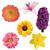 72 Pieces Beautiful and Colorful Flower Cutouts 16.75" - IMAGE 1