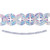 Set of 6 Multi Colored Hanging Iridescent Sparkling  Garland 12' - IMAGE 1