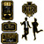 72-Pieces Black and Gold Great 20's Soiree Cutouts Decorations 16" - IMAGE 1