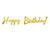 12 Counts Gold Foil Happy Birthday Streamer 5’ - IMAGE 1