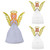 36 Counts White and Purple Vintage Glittered Christmas Angel Centerpiece Set 11.5” - IMAGE 1