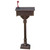 Standing Pedastal Mailbox with Flag - 58" - Bronze Tone - IMAGE 2