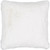 20" White Faux Fur Square Throw Pillow - Down Filler - IMAGE 1
