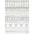 5'3" x 7'3" Distressed White and Gray Moroccan Patterned Rectangular Machine Woven Area Rug - IMAGE 1