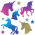 Club Pack of 12 Vibrantly Colored Unicorn Cutouts Party Wall Decor s 13.25" - IMAGE 1