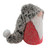 16" Red, Grey and White Long Fluffy Hat Gnome Christmas Decoration - IMAGE 2