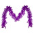 Metallic Tinsel Artificial Christmas Garland - 9' x 12" - Purple - Unlit - IMAGE 3
