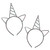 24 Pieces Multi-Colored Unicorn Plastic Headbands 8.5" - IMAGE 1
