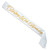 Set of 6 Gold Glittered Happy 50th Birthday White Satin Sash 33" - IMAGE 1