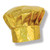 Set of 6 Plastic Coated Prismatic Gold Chef's Fabric Hats 13.5" - IMAGE 1