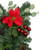 30" Red Poinsettia and Pinecone Artificial Christmas Teardrop Swag - Unlit - IMAGE 2