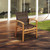 36" Brown Fortuna Teak Patio Armchair with Sling - IMAGE 5