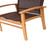 36" Brown Fortuna Teak Patio Armchair with Sling - IMAGE 4