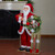 3' Santa Claus Holding a Wooden Sleigh "Welcome" Christmas Sign - IMAGE 2