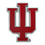 3" Red and Gray NCAA Indiana Hoosiers 3D Emblem - IMAGE 1