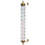 4" Gold and White Glass Tube Window Thermometer - IMAGE 1