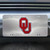 12" Stainless Steel and Red NCAA Oklahoma Sooners Rectangular License Plate - IMAGE 2