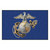 19" x 30" Blue and Gray United States Marine Corps Rectangular Starter Mat - IMAGE 1
