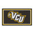 3' x 5' Gray and Yellow NCAA Virginia Commonwealth University Rams Rectangular Plush Area Throw Rug - IMAGE 1