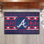 Navy Blue and Red MLB Atlanta Braves Rectangular Sweater Starter Mat 30" x 19" - IMAGE 2