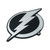 3" Stainless Steel and Black NHL Tampa Bay Lightning 3D Emblem - IMAGE 1