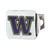 4" Stainless Steel and Blue NCAA Washington Huskies Hitch Cover - IMAGE 1