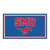 3' x 5' Blue and Red NCAA Southern Methodist Mustangs Rectangular Plush Area Throw Rug - IMAGE 1