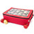 2-Tray Red Christmas Ornament Storage Bag - Holds up to 48 Ornaments - IMAGE 1