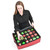 2-Tray Red Christmas Ornament Storage Bag - Holds up to 48 Ornaments - IMAGE 4