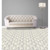 6' x 6' Wealth Geometric Lattice Pattern Gray and Beige Broadloom Square Area Throw Rug - IMAGE 2