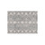 6' Gray and Ivory Ornamental Motifs Round Area Throw Rug - IMAGE 1