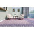3' x 10' Castor Purple and Ivory Star Pattern Ultra-Soft Rectangular Rug Runner - IMAGE 2