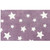 6' Castor Purple and Ivory Star Pattern Ultra-Soft Round Area Throw Rug - IMAGE 1