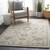 6' x 9' Persian Floral Design Gray and Brown Hand Tufted Wool Rectangular Area Throw Rug - IMAGE 2