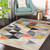7.8' x 10.25' Abstract Patterned Yellow and Gray Rectangular Area Throw Rug - IMAGE 2