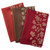 Set of 3 Red and Brown Floral Printed Rectangular Dishtowels 28" - IMAGE 1