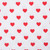 Set of 6 White and Red Hearts Printed Square Over-Sized Napkins 20"