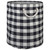 20" Sable Black and White Checkered Round Large Bin - IMAGE 1