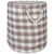 20" Dove Gray and White Checkered Round Large Bin - IMAGE 1