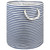 20" Blue and White Pinstripe Round Large Bin - IMAGE 1