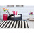 3' x 6' Black and White Striped Rectangular Outdoor Floor Runner - IMAGE 3