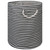 20" Black and White Pinstripe Round Large Bin - IMAGE 1