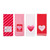 Set of 4 Red and White Valentine's Embellished Dishtowels 28" - IMAGE 3