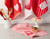 Set of 4 Red and White Valentine's Embellished Dishtowels 28" - IMAGE 4